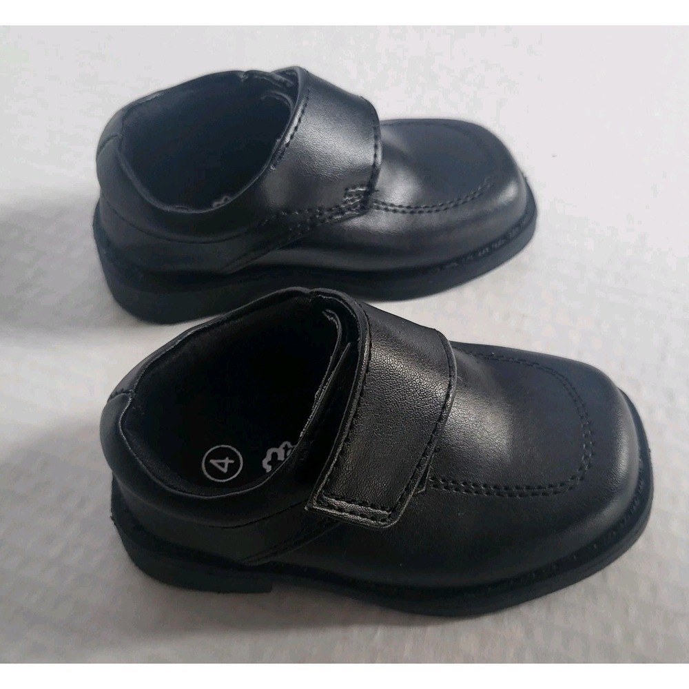 black teeny‎ toes toddler loafer dress shoes  size 4